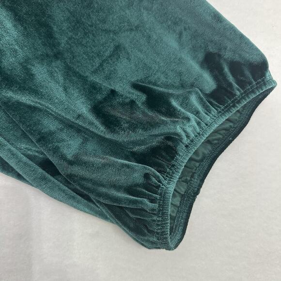 Torrid Velvet Corset Peplum Top Womens 5X Green Stretch Holiday Retro Romantic - Picture 7 of 16